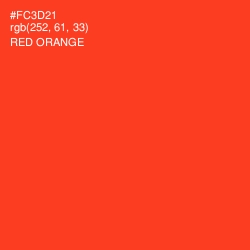 #FC3D21 - Red Orange Color Image